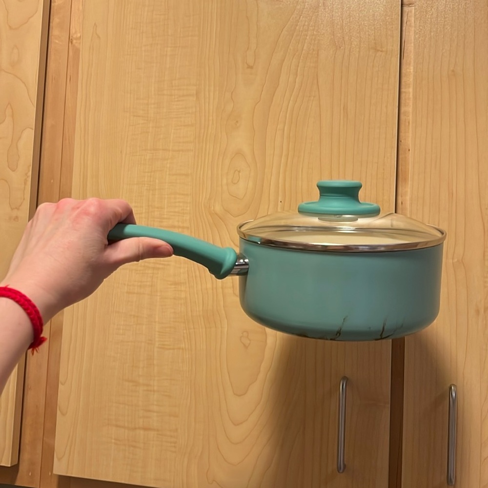 💝 $1 when Bundled 💝 Medium Size Non-Stick Pot with Lid GREEN LIFE